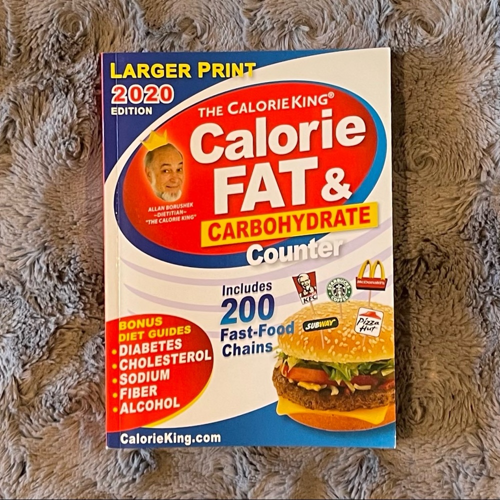 CalorieKing 2020 Larger Print Calorie, Fat & Carbohydrate Counter Paperback Book